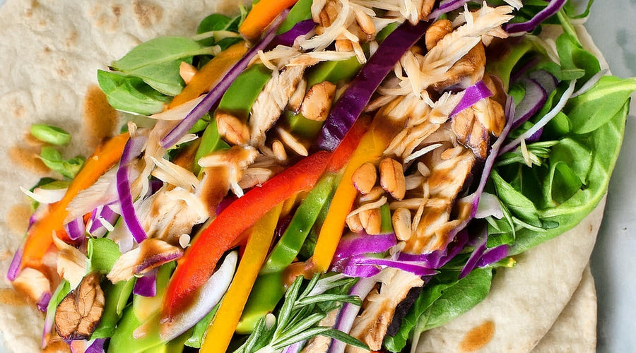 Simple Chicken and Vegetable Wrap