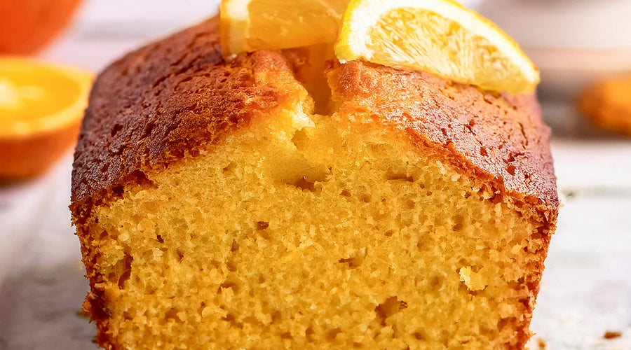 Best Orange Pound Cake Topped with Orange Glaze