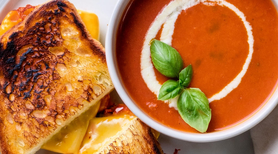 Tomato Soup with Grilled Cheese