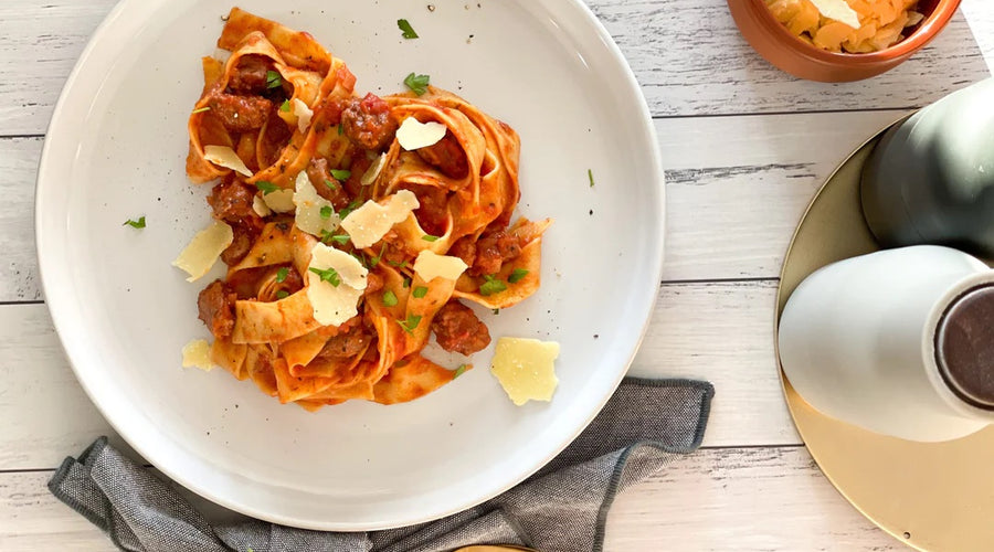 Sausage Ragu with Parppadelle