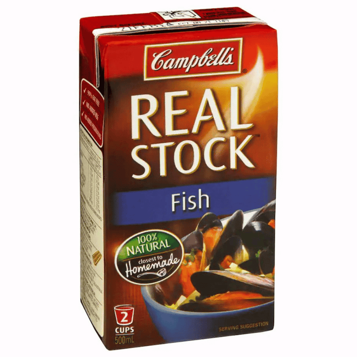 Campbells Real Stock Fish 500ml | Auckland Grocery Delivery Get Campbells Real Stock Fish 500ml delivered to your doorstep by your local Auckland grocery delivery. Shop Paddock To Pantry. Convenient online food shopping in NZ | Grocery Delivery Auckland | Grocery Delivery Nationwide | Fruit Baskets NZ | Online Food Shopping NZ Campbells Real Stock Fish 500ml Available for delivery to your doorstep with Paddock To Pantry’s Nationwide Grocery Delivery. Online shopping made easy in NZ