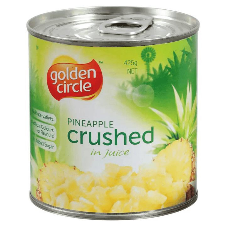 Golden Circle Crushed Pineapple 439g | Auckland Grocery Delivery Get Golden Circle Crushed Pineapple 439g delivered to your doorstep by your local Auckland grocery delivery. Shop Paddock To Pantry. Convenient online food shopping in NZ | Grocery Delivery Auckland | Grocery Delivery Nationwide | Fruit Baskets NZ | Online Food Shopping NZ Golden Crushed Pineapple 425g Delivered to your door 7 days in Auckland and NZ-wide overnight | Free delivery on orders over $125.