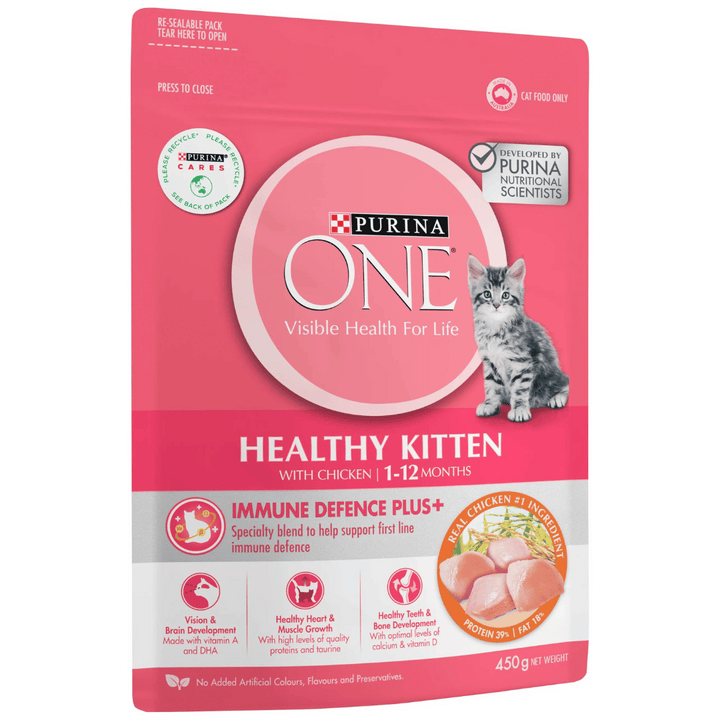 Purina Immune Defence +Kitten 450g | Auckland Grocery Delivery Get Purina Immune Defence +Kitten 450g delivered to your doorstep by your local Auckland grocery delivery. Shop Paddock To Pantry. Convenient online food shopping in NZ | Grocery Delivery Auckland | Grocery Delivery Nationwide | Fruit Baskets NZ | Online Food Shopping NZ Purina Healthy Kitten Immune Defence delivered to your door 7 days in Auckland and NZ wide overnight with Paddock To Pantry. 