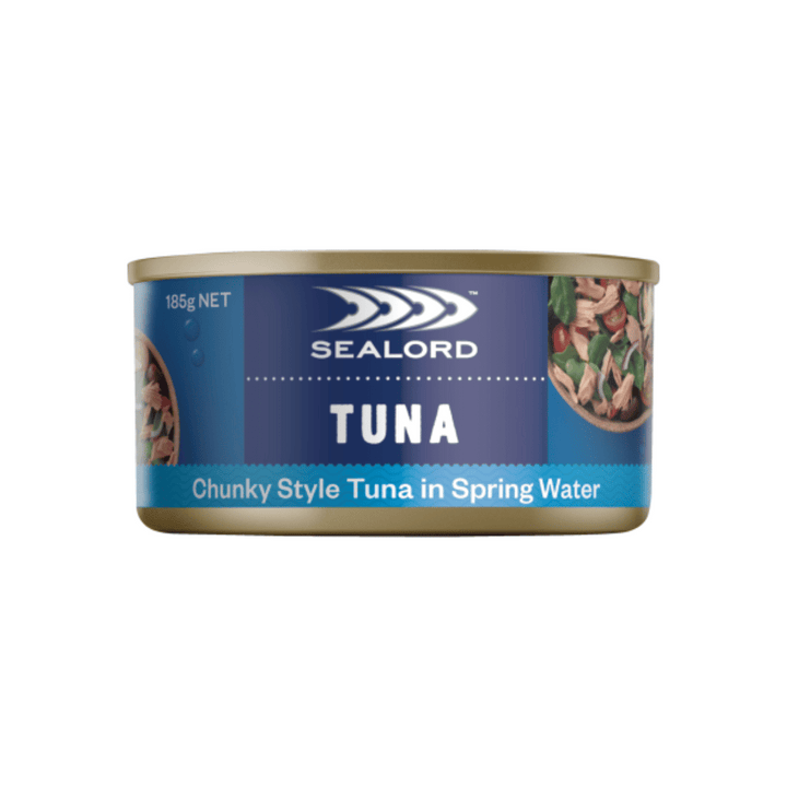 Sealord Chunky Style Tuna in Springwater 185g | Auckland Grocery Delivery Get Sealord Chunky Style Tuna in Springwater 185g delivered to your doorstep by your local Auckland grocery delivery. Shop Paddock To Pantry. Convenient online food shopping in NZ | Grocery Delivery Auckland | Grocery Delivery Nationwide | Fruit Baskets NZ | Online Food Shopping NZ Grocery delivery 7 days in Auckland & overnight NZ wide. Get free grocery delivery when you spend over $125. We deliver groceries, gifts and more NZ wide. 