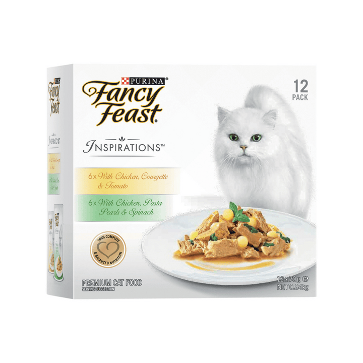 purina fancy feast 12 pack chicken | Auckland Grocery Delivery Get purina fancy feast 12 pack chicken delivered to your doorstep by your local Auckland grocery delivery. Shop Paddock To Pantry. Convenient online food shopping in NZ | Grocery Delivery Auckland | Grocery Delivery Nationwide | Fruit Baskets NZ | Online Food Shopping NZ Purina Fancy Feast Chicken An irresistible culinary experience specially made to please your cat with delightful recipes every day. Get delivered across NZ