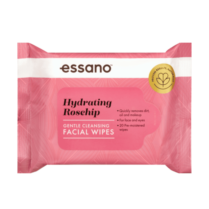 Essano Hydrating Rosehip Facial wipes 20 pack | Auckland Grocery Delivery Get Essano Hydrating Rosehip Facial wipes 20 pack delivered to your doorstep by your local Auckland grocery delivery. Shop Paddock To Pantry. Convenient online food shopping in NZ | Grocery Delivery Auckland | Grocery Delivery Nationwide | Fruit Baskets NZ | Online Food Shopping NZ Essano Hydrating Rosehip Facial Wipes 20 pack Gently cleanse in one simple step, with Essano Rosehip cleansing wipes. Stay fresh with health essentials. 