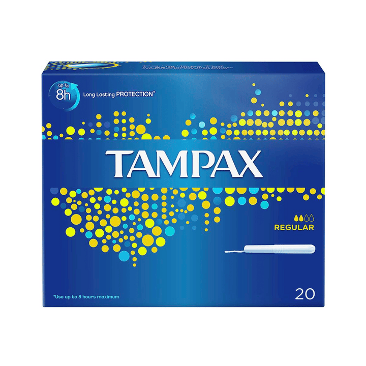 Tampax Regular Tampons with Applicator 20pk | Auckland Grocery Delivery Get Tampax Regular Tampons with Applicator 20pk delivered to your doorstep by your local Auckland grocery delivery. Shop Paddock To Pantry. Convenient online food shopping in NZ | Grocery Delivery Auckland | Grocery Delivery Nationwide | Fruit Baskets NZ | Online Food Shopping NZ Tampax Regular Tampons with Applicator have an innovative absorbent core that keeps the liquid locked in for worry-free movement.
