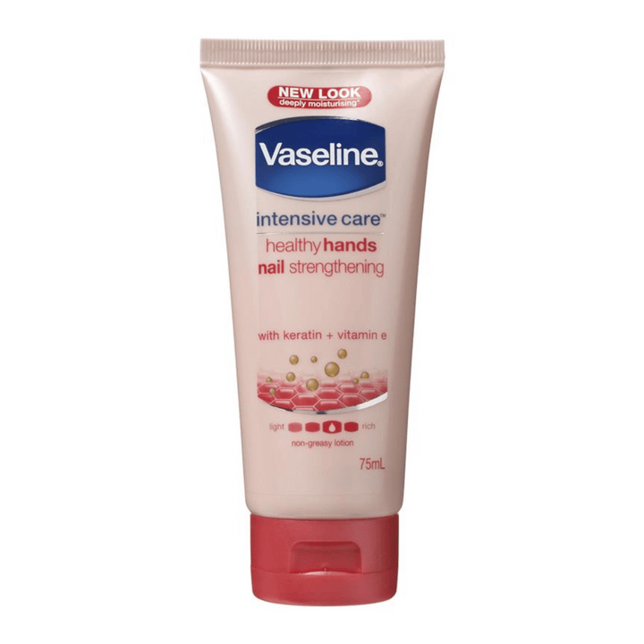 Vaseline Healthy Hands/Strong Nails 75ml | Auckland Grocery Delivery Get Vaseline Healthy Hands/Strong Nails 75ml delivered to your doorstep by your local Auckland grocery delivery. Shop Paddock To Pantry. Convenient online food shopping in NZ | Grocery Delivery Auckland | Grocery Delivery Nationwide | Fruit Baskets NZ | Online Food Shopping NZ 