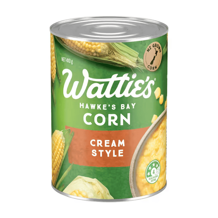 Watties Cream Style Corn 410g | Auckland Grocery Delivery Get Watties Cream Style Corn 410g delivered to your doorstep by your local Auckland grocery delivery. Shop Paddock To Pantry. Convenient online food shopping in NZ | Grocery Delivery Auckland | Grocery Delivery Nationwide | Fruit Baskets NZ | Online Food Shopping NZ Watties Cream Style Corn 410g is a great way to add some veggies into a variety of meals. Get delivered 7 days nationwide with Paddock to Pantry.