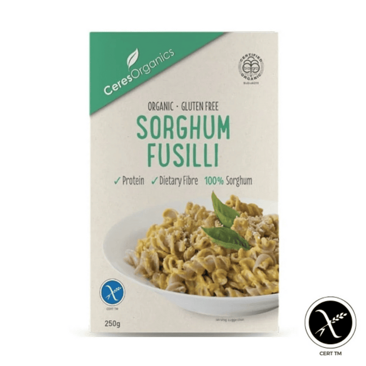 Ceres Organics Sorghum Fusilli 250g | Auckland Grocery Delivery Get Ceres Organics Sorghum Fusilli 250g delivered to your doorstep by your local Auckland grocery delivery. Shop Paddock To Pantry. Convenient online food shopping in NZ | Grocery Delivery Auckland | Grocery Delivery Nationwide | Fruit Baskets NZ | Online Food Shopping NZ 