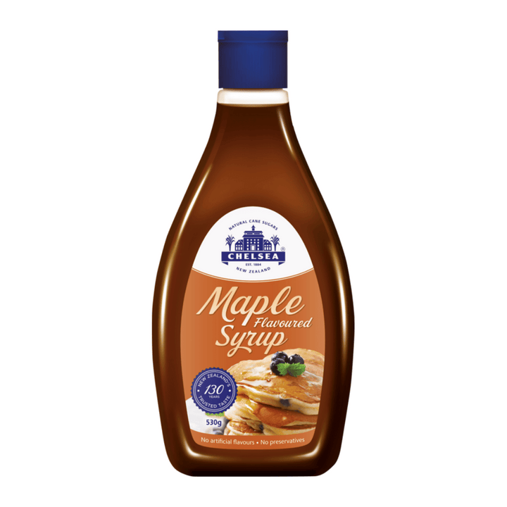 Chelsea Maple Syrup 530g | Auckland Grocery Delivery Get Chelsea Maple Syrup 530g delivered to your doorstep by your local Auckland grocery delivery. Shop Paddock To Pantry. Convenient online food shopping in NZ | Grocery Delivery Auckland | Grocery Delivery Nationwide | Fruit Baskets NZ | Online Food Shopping NZ Chelsea Maple Syrup. This delicious sweet topping is ideal for pancakes, waffles, crumpets and icecream.