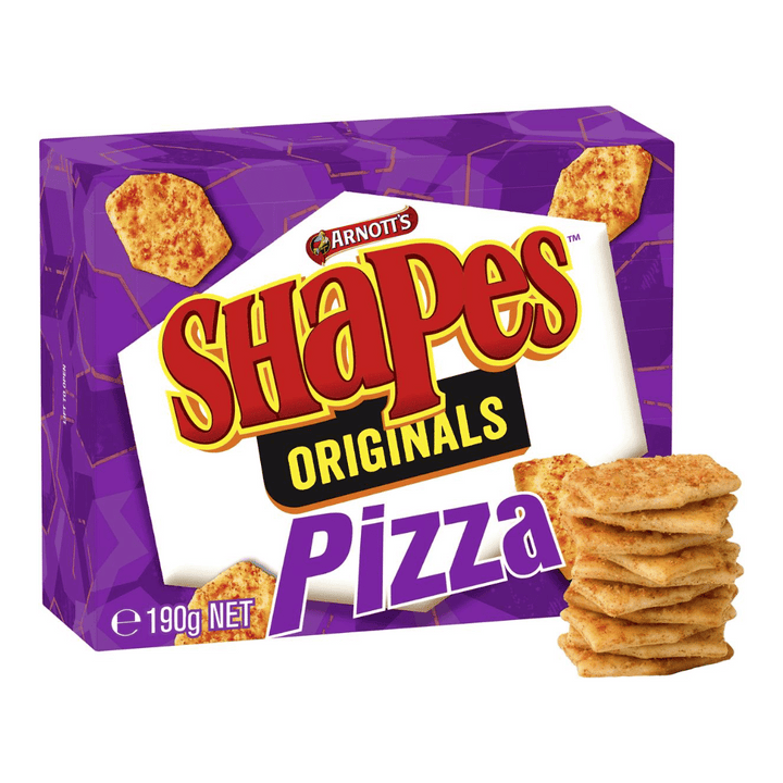 Arnotts Shapes Pizza 175g | Auckland Grocery Delivery Get Arnotts Shapes Pizza 175g delivered to your doorstep by your local Auckland grocery delivery. Shop Paddock To Pantry. Convenient online food shopping in NZ | Grocery Delivery Auckland | Grocery Delivery Nationwide | Fruit Baskets NZ | Online Food Shopping NZ Buy Arnott’s Shapes Pizza 175g at Paddock to Pantry – bold, crunchy snacks delivered fast with NZ-wide online grocery delivery.