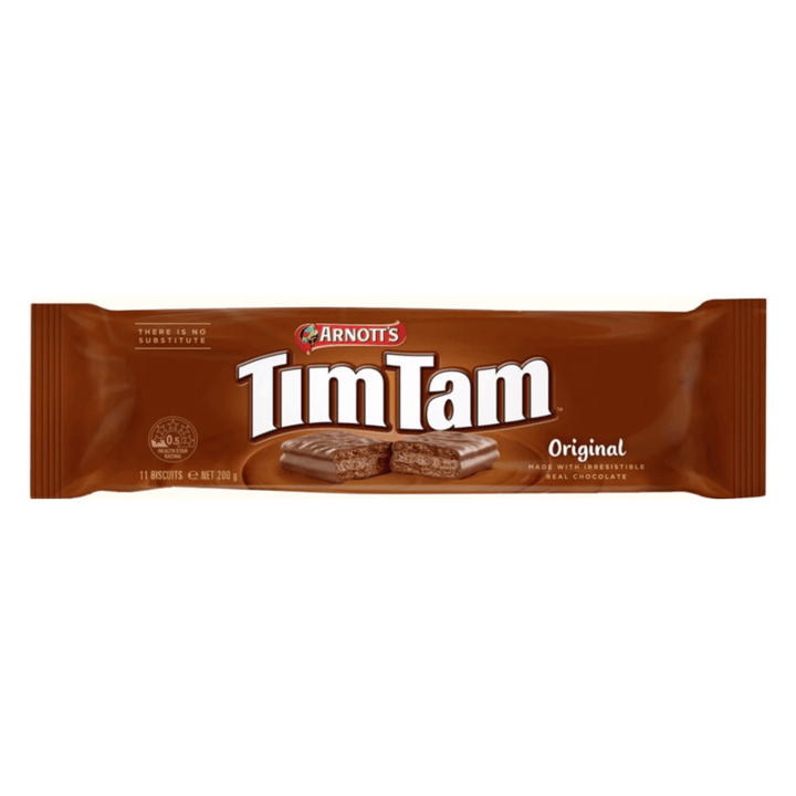 Arnotts Tim Tam Original 200g | Auckland Grocery Delivery Get Arnotts Tim Tam Original 200g delivered to your doorstep by your local Auckland grocery delivery. Shop Paddock To Pantry. Convenient online food shopping in NZ | Grocery Delivery Auckland | Grocery Delivery Nationwide | Fruit Baskets NZ | Online Food Shopping NZ Arnotts TimTam Original provides a delicious combination of crunchy biscuit and creamy chocolate coating. Quality grocery delivery.