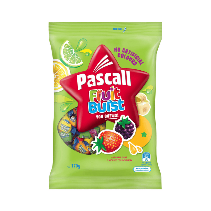 Pascall Fruit Burst 170g | Auckland Grocery Delivery Get Pascall Fruit Burst 170g delivered to your doorstep by your local Auckland grocery delivery. Shop Paddock To Pantry. Convenient online food shopping in NZ | Grocery Delivery Auckland | Grocery Delivery Nationwide | Fruit Baskets NZ | Online Food Shopping NZ Order Pascall Fruit Burst 170g from Paddock to Pantry – fruity favourites delivered to your door by NZ’s go-to for online sweets and grocery deals.