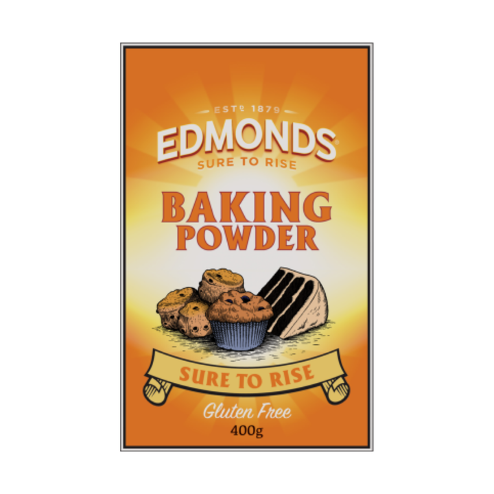 Edmonds Baking Powder (GlutenFree) 400g | Auckland Grocery Delivery Get Edmonds Baking Powder (GlutenFree) 400g delivered to your doorstep by your local Auckland grocery delivery. Shop Paddock To Pantry. Convenient online food shopping in NZ | Grocery Delivery Auckland | Grocery Delivery Nationwide | Fruit Baskets NZ | Online Food Shopping NZ Edmonds Baking Powder 400g delivered to your doorstep with Auckland grocery delivery from Paddock To Pantry. Convenient online food shopping in NZ