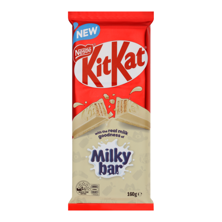 KIT KAT White MilkyBar Block 160g | Auckland Grocery Delivery Get KIT KAT White MilkyBar Block 160g delivered to your doorstep by your local Auckland grocery delivery. Shop Paddock To Pantry. Convenient online food shopping in NZ | Grocery Delivery Auckland | Grocery Delivery Nationwide | Fruit Baskets NZ | Online Food Shopping NZ Buy KIT KAT White MilkyBar Block 160g at Paddock to Pantry – your online supermarket for white chocolate delivery and express groceries NZ-wide.