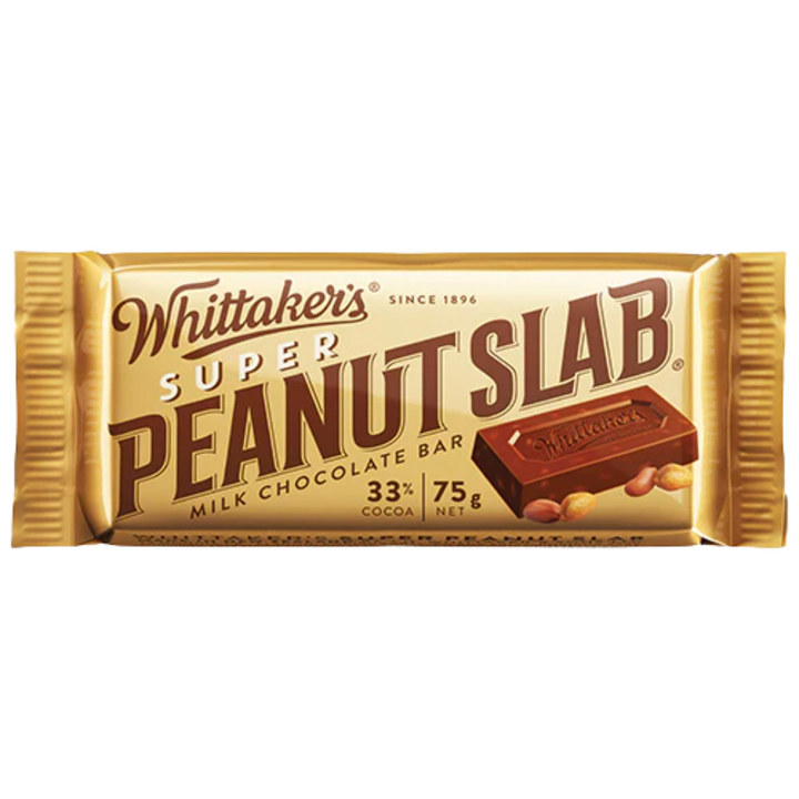 Whittaker's Super Slab Peanut Slab 75g | Auckland Grocery Delivery Get Whittaker's Super Slab Peanut Slab 75g delivered to your doorstep by your local Auckland grocery delivery. Shop Paddock To Pantry. Convenient online food shopping in NZ | Grocery Delivery Auckland | Grocery Delivery Nationwide | Fruit Baskets NZ | Online Food Shopping NZ Buy Whittaker's Super Peanut Slab 75g at Paddock to Pantry – classic NZ chocolate with roasted peanuts, delivered fast NZ-wide.