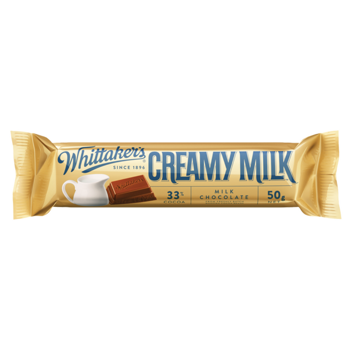 Whittaker's Creamy Milk Chunks Bar 50g | Auckland Grocery Delivery Get Whittaker's Creamy Milk Chunks Bar 50g delivered to your doorstep by your local Auckland grocery delivery. Shop Paddock To Pantry. Convenient online food shopping in NZ | Grocery Delivery Auckland | Grocery Delivery Nationwide | Fruit Baskets NZ | Online Food Shopping NZ Shop Whittaker’s Creamy Milk Chunks 50g at Paddock to Pantry – smooth NZ milk chocolate in a snack bar, delivered fast with online grocery shopping NZ-wide.