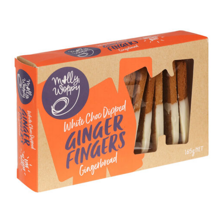 Molly Woppy Ginger Fingers 165g | Auckland Grocery Delivery Get Molly Woppy Ginger Fingers 165g delivered to your doorstep by your local Auckland grocery delivery. Shop Paddock To Pantry. Convenient online food shopping in NZ | Grocery Delivery Auckland | Grocery Delivery Nationwide | Fruit Baskets NZ | Online Food Shopping NZ Buy Molly Woppy Ginger Fingers 165g at Paddock to Pantry. Spiced artisan biscuits delivered fast from NZ’s trusted online bakery and gourmet grocery store.