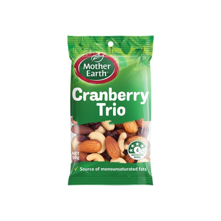 Mother Earth cranberry Trio 50g | Auckland Grocery Delivery Get Mother Earth cranberry Trio 50g delivered to your doorstep by your local Auckland grocery delivery. Shop Paddock To Pantry. Convenient online food shopping in NZ | Grocery Delivery Auckland | Grocery Delivery Nationwide | Fruit Baskets NZ | Online Food Shopping NZ Shop Mother Earth Cranberry Trio 50g at Paddock to Pantry. A nutritious, fruity snack delivered fresh from NZ’s trusted online grocery store.