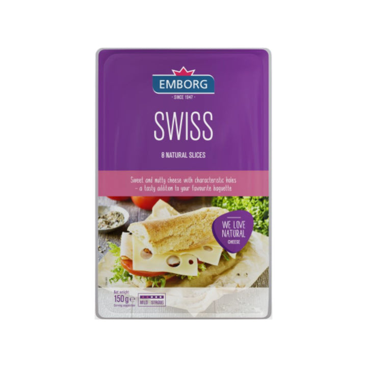 Emborg Swiss Style Slices | Auckland Grocery Delivery Get Emborg Swiss Style Slices delivered to your doorstep by your local Auckland grocery delivery. Shop Paddock To Pantry. Convenient online food shopping in NZ | Grocery Delivery Auckland | Grocery Delivery Nationwide | Fruit Baskets NZ | Online Food Shopping NZ Indulge in the creamy, flavorful experience of Emborg Swiss Style Slices. Made from 100% natural cow's milk.