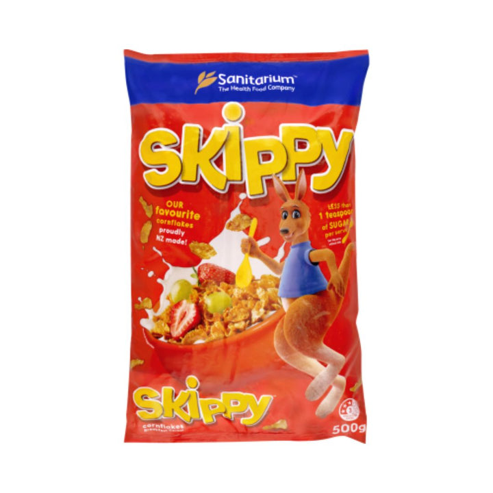 Sanitarium Skippy Cornflakes 300g | Auckland Grocery Delivery Get Sanitarium Skippy Cornflakes 300g delivered to your doorstep by your local Auckland grocery delivery. Shop Paddock To Pantry. Convenient online food shopping in NZ | Grocery Delivery Auckland | Grocery Delivery Nationwide | Fruit Baskets NZ | Online Food Shopping NZ Indulge in the ultimate breakfast experience with Sanitarium Skippy Cornflakes. Made in New Zealand by fellow New Zealanders.