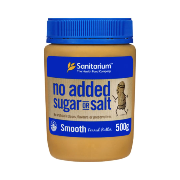 Sanitarium Smooth Peanut butter 500g | Auckland Grocery Delivery Get Sanitarium Smooth Peanut butter 500g delivered to your doorstep by your local Auckland grocery delivery. Shop Paddock To Pantry. Convenient online food shopping in NZ | Grocery Delivery Auckland | Grocery Delivery Nationwide | Fruit Baskets NZ | Online Food Shopping NZ Indulge in Sanitarium New Zealand's Smooth Peanut Butter with no added sugar or salt. This 500g jar packs a creamy and delicious punch.