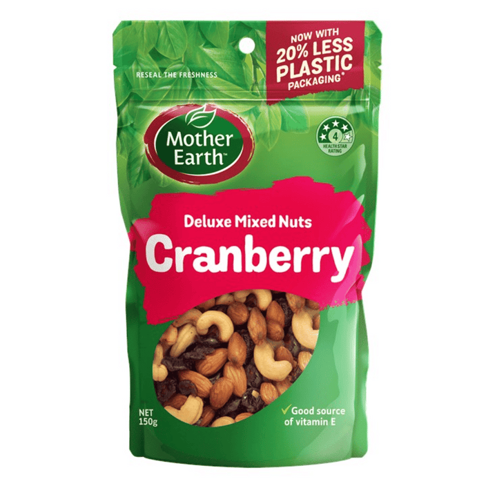 Mother Earth Cranberry Deluxe Mixed Nuts 150g | Auckland Grocery Delivery Get Mother Earth Cranberry Deluxe Mixed Nuts 150g delivered to your doorstep by your local Auckland grocery delivery. Shop Paddock To Pantry. Convenient online food shopping in NZ | Grocery Delivery Auckland | Grocery Delivery Nationwide | Fruit Baskets NZ | Online Food Shopping NZ Mother Earth Deluxe Mixed Nuts 150g. Get healthy quality nuts and snacks delivered nationwide with Paddock to Pantry.