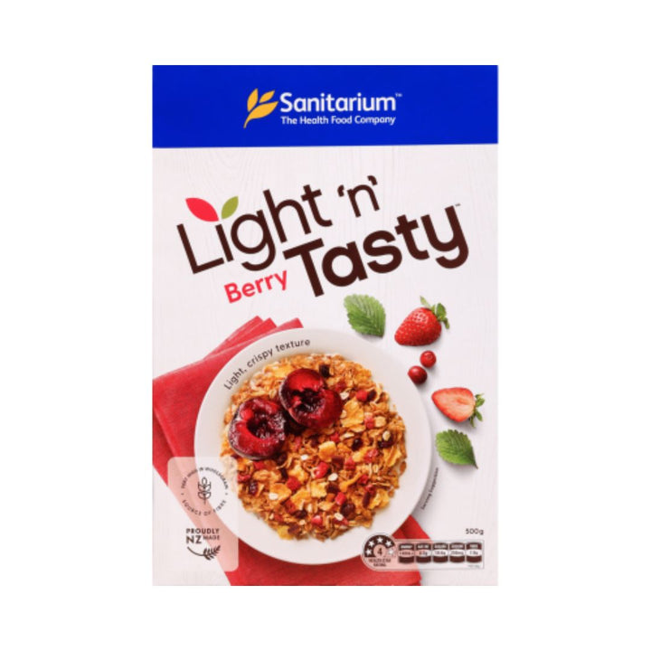 Sanitarium Light & Tasty Berry | Auckland Grocery Delivery Get Sanitarium Light & Tasty Berry delivered to your doorstep by your local Auckland grocery delivery. Shop Paddock To Pantry. Convenient online food shopping in NZ | Grocery Delivery Auckland | Grocery Delivery Nationwide | Fruit Baskets NZ | Online Food Shopping NZ Indulge in a luxurious morning ritual with Sanitarium Light & Tasty Berry. Our premium blend of wholegrains and wheat is the perfect way to start your day.