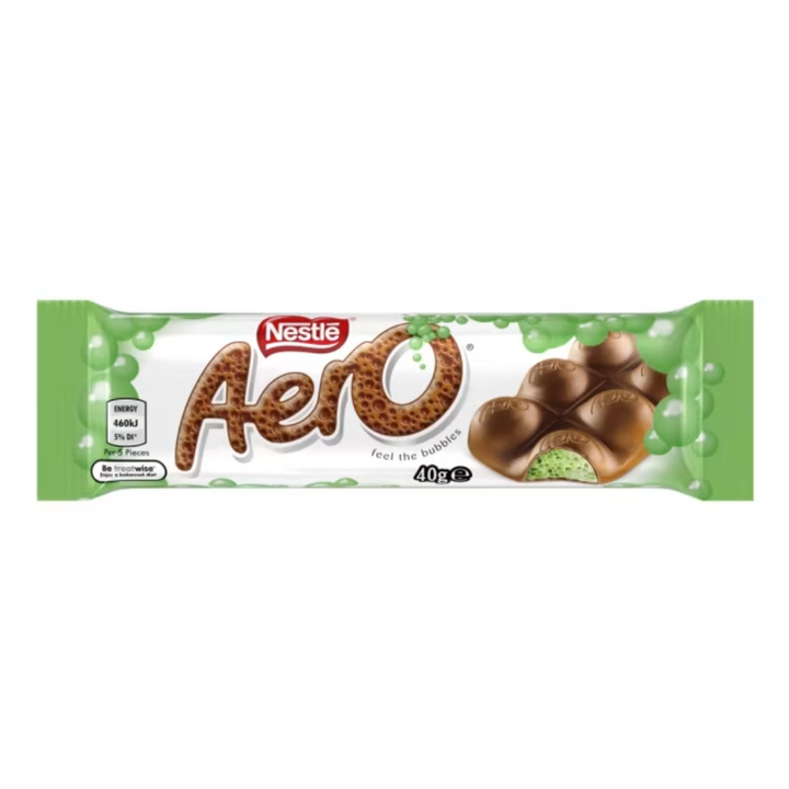 Small AERO Peppermint Bar 40g | Auckland Grocery Delivery Get Small AERO Peppermint Bar 40g delivered to your doorstep by your local Auckland grocery delivery. Shop Paddock To Pantry. Convenient online food shopping in NZ | Grocery Delivery Auckland | Grocery Delivery Nationwide | Fruit Baskets NZ | Online Food Shopping NZ Shop AERO Peppermint chocolate at Paddock to Pantry – your online supermarket for chocolate delivery and pantry favourites delivered to you NZ-wide.