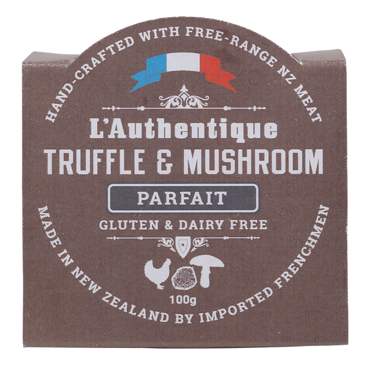 L'Authentique Truffle & Mushroom Parfait 100g | Auckland Grocery Delivery Get L'Authentique Truffle & Mushroom Parfait 100g delivered to your doorstep by your local Auckland grocery delivery. Shop Paddock To Pantry. Convenient online food shopping in NZ | Grocery Delivery Auckland | Grocery Delivery Nationwide | Fruit Baskets NZ | Online Food Shopping NZ Available for delivery to your doorstep with Paddock To Pantry’s Auckland Grocery Delivery. Online shopping made easy in NZ