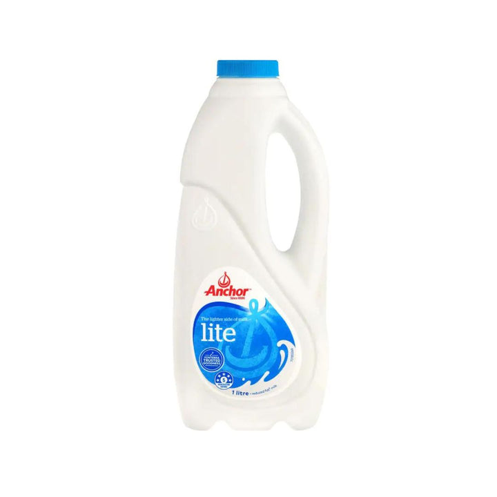 Anchor Lite Milk 1L | Auckland Grocery Delivery Get Anchor Lite Milk 1L delivered to your doorstep by your local Auckland grocery delivery. Shop Paddock To Pantry. Convenient online food shopping in NZ | Grocery Delivery Auckland | Grocery Delivery Nationwide | Fruit Baskets NZ | Online Food Shopping NZ Anchor lite milk is full of flavour and goodness, while also having 56% less fat than its counterpart, Anchor Blue milk. | Online Food Shopping NZ
