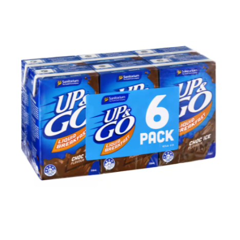 Up & Go Choc Ice 6PK | Auckland Grocery Delivery Get Up & Go Choc Ice 6PK delivered to your doorstep by your local Auckland grocery delivery. Shop Paddock To Pantry. Convenient online food shopping in NZ | Grocery Delivery Auckland | Grocery Delivery Nationwide | Fruit Baskets NZ | Online Food Shopping NZ Up & Go delivered to your door 7 days in Auckland and NZ wide overnight with Paddock To Pantry. |