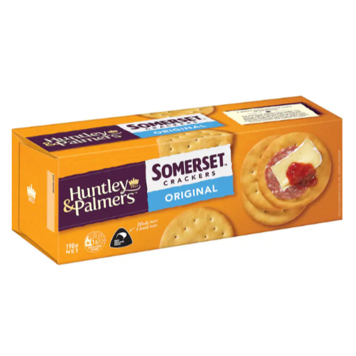 Huntley & Palmer's Original Somerset Crackers 190g | Auckland Grocery Delivery Get Huntley & Palmer's Original Somerset Crackers 190g delivered to your doorstep by your local Auckland grocery delivery. Shop Paddock To Pantry. Convenient online food shopping in NZ | Grocery Delivery Auckland | Grocery Delivery Nationwide | Fruit Baskets NZ | Online Food Shopping NZ Shop Huntley & Palmer's Somerset Crackers 190g at Paddock to Pantry – classic crisp crackers with fast, fresh NZ-wide grocery delivery.
