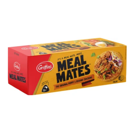 Griffins Meal Mates Original 230g | Auckland Grocery Delivery Get Griffins Meal Mates Original 230g delivered to your doorstep by your local Auckland grocery delivery. Shop Paddock To Pantry. Convenient online food shopping in NZ | Grocery Delivery Auckland | Grocery Delivery Nationwide | Fruit Baskets NZ | Online Food Shopping NZ Griffins Meal Mates 230g. Quality snacks and chips delivered 7 days a week to your door.
