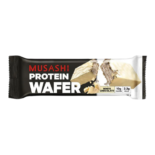 Musashi Protein Wafer White Chocolate 40g | Auckland Grocery Delivery Get Musashi Protein Wafer White Chocolate 40g delivered to your doorstep by your local Auckland grocery delivery. Shop Paddock To Pantry. Convenient online food shopping in NZ | Grocery Delivery Auckland | Grocery Delivery Nationwide | Fruit Baskets NZ | Online Food Shopping NZ