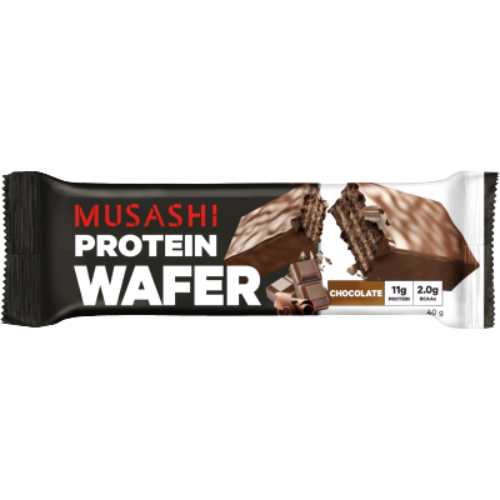 Musashi Protein Wafer Chocolate 40g | Auckland Grocery Delivery Get Musashi Protein Wafer Chocolate 40g delivered to your doorstep by your local Auckland grocery delivery. Shop Paddock To Pantry. Convenient online food shopping in NZ | Grocery Delivery Auckland | Grocery Delivery Nationwide | Fruit Baskets NZ | Online Food Shopping NZ