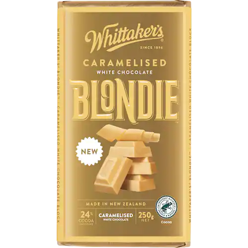Whittakers Chocolate Caramelised Blondie 250g | Auckland Grocery Delivery Get Whittakers Chocolate Caramelised Blondie 250g delivered to your doorstep by your local Auckland grocery delivery. Shop Paddock To Pantry. Convenient online food shopping in NZ | Grocery Delivery Auckland | Grocery Delivery Nationwide | Fruit Baskets NZ | Online Food Shopping NZ