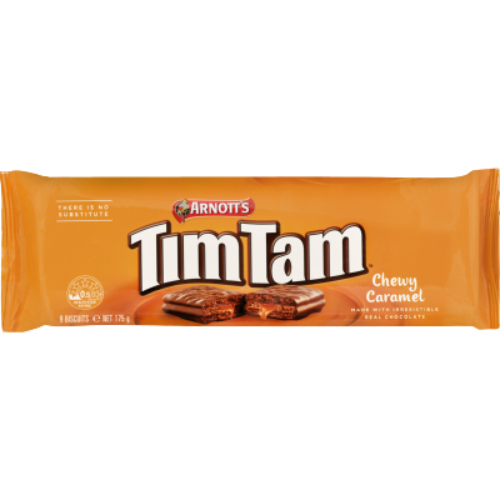 Arnott's Tim Tam Chewy Caramel Biscuits 175g | Auckland Grocery Delivery Get Arnott's Tim Tam Chewy Caramel Biscuits 175g delivered to your doorstep by your local Auckland grocery delivery. Shop Paddock To Pantry. Convenient online food shopping in NZ | Grocery Delivery Auckland | Grocery Delivery Nationwide | Fruit Baskets NZ | Online Food Shopping NZ