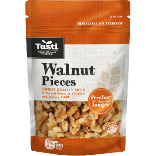 Tasti Walnut Pieces 180g | Auckland Grocery Delivery Get Tasti Walnut Pieces 180g delivered to your doorstep by your local Auckland grocery delivery. Shop Paddock To Pantry. Convenient online food shopping in NZ | Grocery Delivery Auckland | Grocery Delivery Nationwide | Fruit Baskets NZ | Online Food Shopping NZ Tasti Walnut Pieces – shop online groceries NZ with fast grocery delivery nationwide.