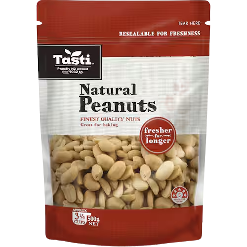 Tasti Peanuts Raw 500g | Auckland Grocery Delivery Get Tasti Peanuts Raw 500g delivered to your doorstep by your local Auckland grocery delivery. Shop Paddock To Pantry. Convenient online food shopping in NZ | Grocery Delivery Auckland | Grocery Delivery Nationwide | Fruit Baskets NZ | Online Food Shopping NZ Buy Tasti Raw Peanuts online – fresh pantry staples with NZ grocery delivery.