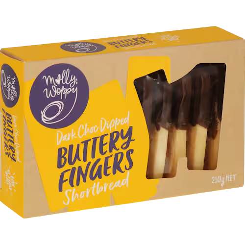 Molly Woppy Shortbread Dark Choc Buttery Fingers 210g | Auckland Grocery Delivery Get Molly Woppy Shortbread Dark Choc Buttery Fingers 210g delivered to your doorstep by your local Auckland grocery delivery. Shop Paddock To Pantry. Convenient online food shopping in NZ | Grocery Delivery Auckland | Grocery Delivery Nationwide | Fruit Baskets NZ | Online Food Shopping NZ Buttery Dark Choc Shortbread – Molly Woppy biscuits with grocery delivery NZ-wide.