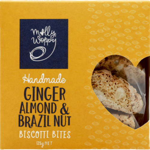 Molly Woppy Handmade Ginger Almond & Brazil Nut Biscotti Bites 125g | Auckland Grocery Delivery Get Molly Woppy Handmade Ginger Almond & Brazil Nut Biscotti Bites 125g delivered to your doorstep by your local Auckland grocery delivery. Shop Paddock To Pantry. Convenient online food shopping in NZ | Grocery Delivery Auckland | Grocery Delivery Nationwide | Fruit Baskets NZ | Online Food Shopping NZ Molly Woppy Ginger Almond Biscotti – shop online food shopping NZ with grocery delivery.