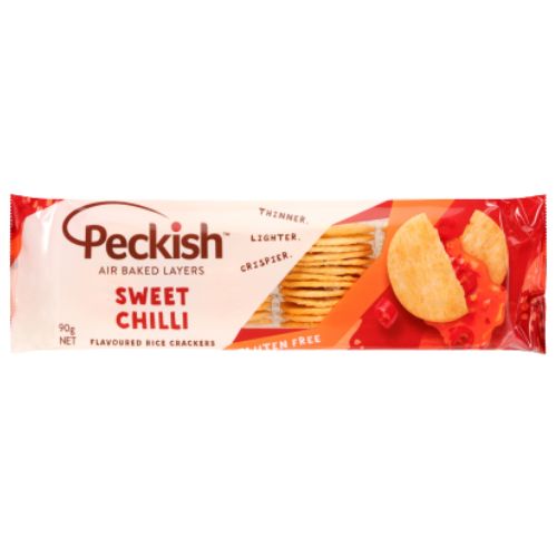 Peckish Sweet Chilli Flavoured Rice Crackers 90g | Auckland Grocery Delivery Get Peckish Sweet Chilli Flavoured Rice Crackers 90g delivered to your doorstep by your local Auckland grocery delivery. Shop Paddock To Pantry. Convenient online food shopping in NZ | Grocery Delivery Auckland | Grocery Delivery Nationwide | Fruit Baskets NZ | Online Food Shopping NZ
