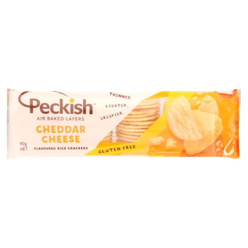 Peckish Cheddar Cheese Flavoured Rice Crackers 90g | Auckland Grocery Delivery Get Peckish Cheddar Cheese Flavoured Rice Crackers 90g delivered to your doorstep by your local Auckland grocery delivery. Shop Paddock To Pantry. Convenient online food shopping in NZ | Grocery Delivery Auckland | Grocery Delivery Nationwide | Fruit Baskets NZ | Online Food Shopping NZ
