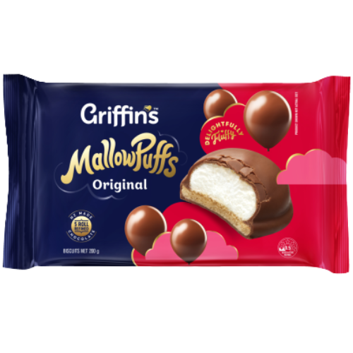 Griffin's MallowPuffs Original Chocolate Biscuits 200g | Auckland Grocery Delivery Get Griffin's MallowPuffs Original Chocolate Biscuits 200g delivered to your doorstep by your local Auckland grocery delivery. Shop Paddock To Pantry. Convenient online food shopping in NZ | Grocery Delivery Auckland | Grocery Delivery Nationwide | Fruit Baskets NZ | Online Food Shopping NZ