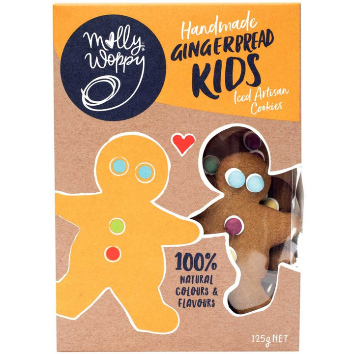 Molly Woppy Gingerbread Kids 125g | Auckland Grocery Delivery Get Molly Woppy Gingerbread Kids 125g delivered to your doorstep by your local Auckland grocery delivery. Shop Paddock To Pantry. Convenient online food shopping in NZ | Grocery Delivery Auckland | Grocery Delivery Nationwide | Fruit Baskets NZ | Online Food Shopping NZ Shop Molly Woppy Gingerbread Kids 125g at Paddock to Pantry. Wholesome, fun cookies delivered fast from NZ’s trusted online bakery and grocery store.