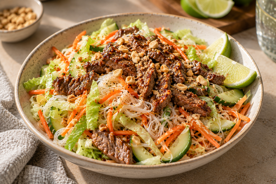 Sweet Chilli & Lime Beef Vermicelli Salad