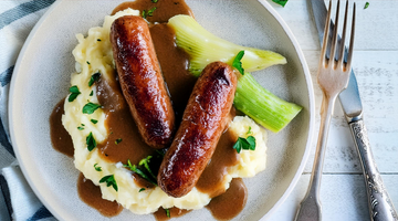 Leek and Potato Mash with Sausages - Perfect Winter Comfort Meal