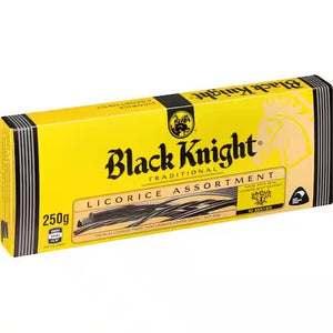Black Knight 250g | Auckland Grocery Delivery Get Black Knight 250g delivered to your doorstep by your local Auckland grocery delivery. Shop Paddock To Pantry. Convenient online food shopping in NZ | Grocery Delivery Auckland | Grocery Delivery Nationwide | Fruit Baskets NZ | Online Food Shopping NZ Black Knight Licorice – bold, traditional flavour perfected over years of craft. Proudly NZ made & available with convenient online grocery delivery NZ wide.